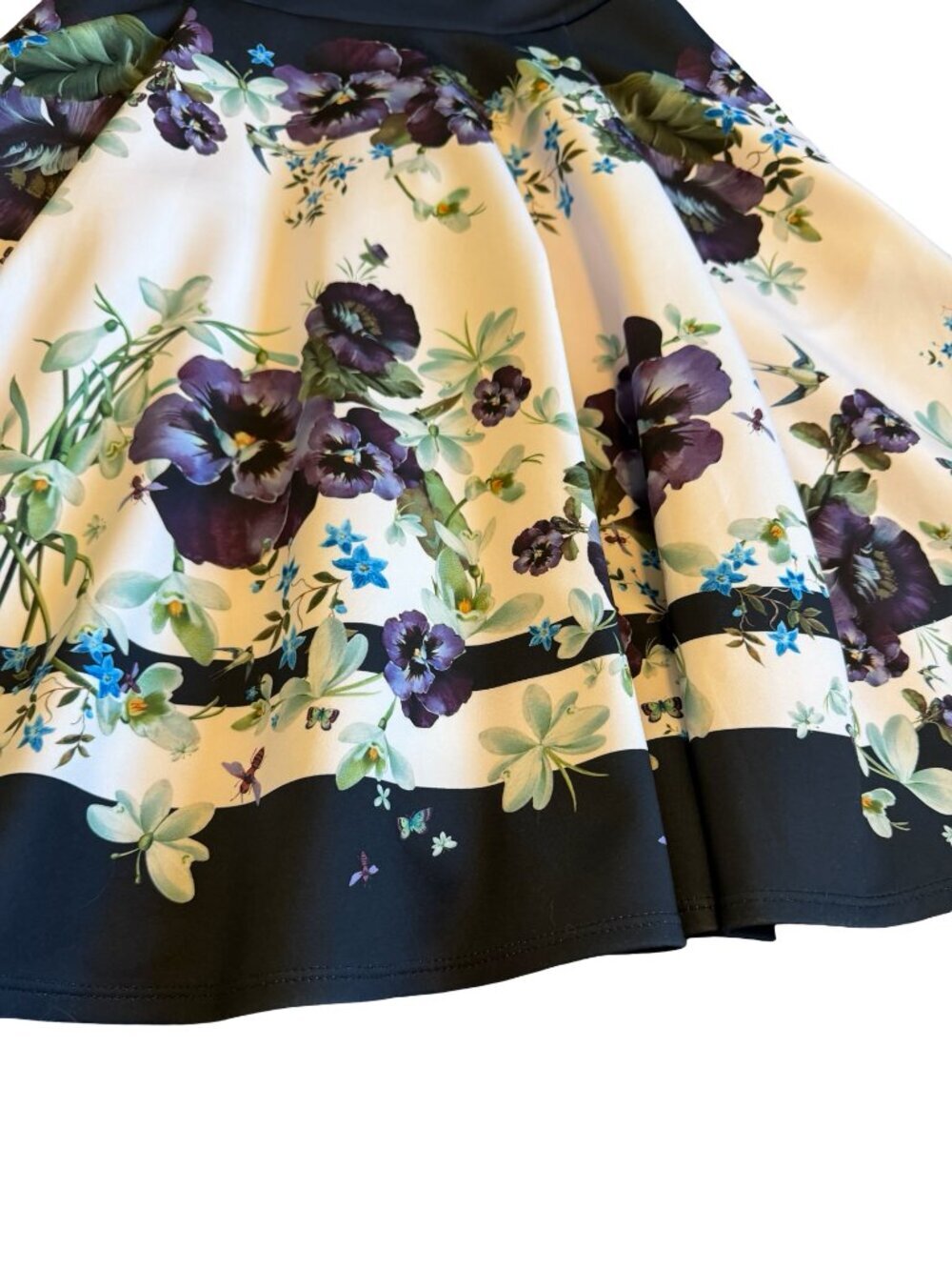 Ted Baker London Stefh A-Line Short Sleeve Dress Floral Print Size 2 4-6 Women's - Picture 5 of 16